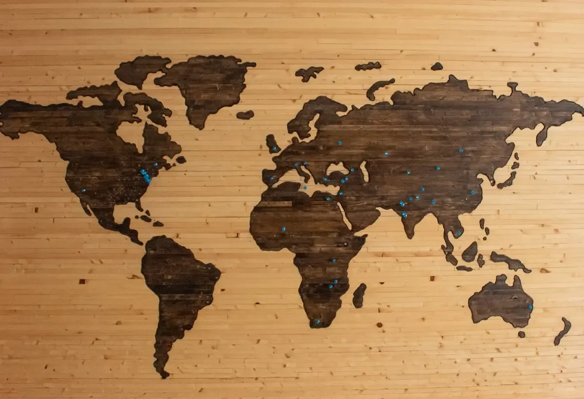 World map and travel planning